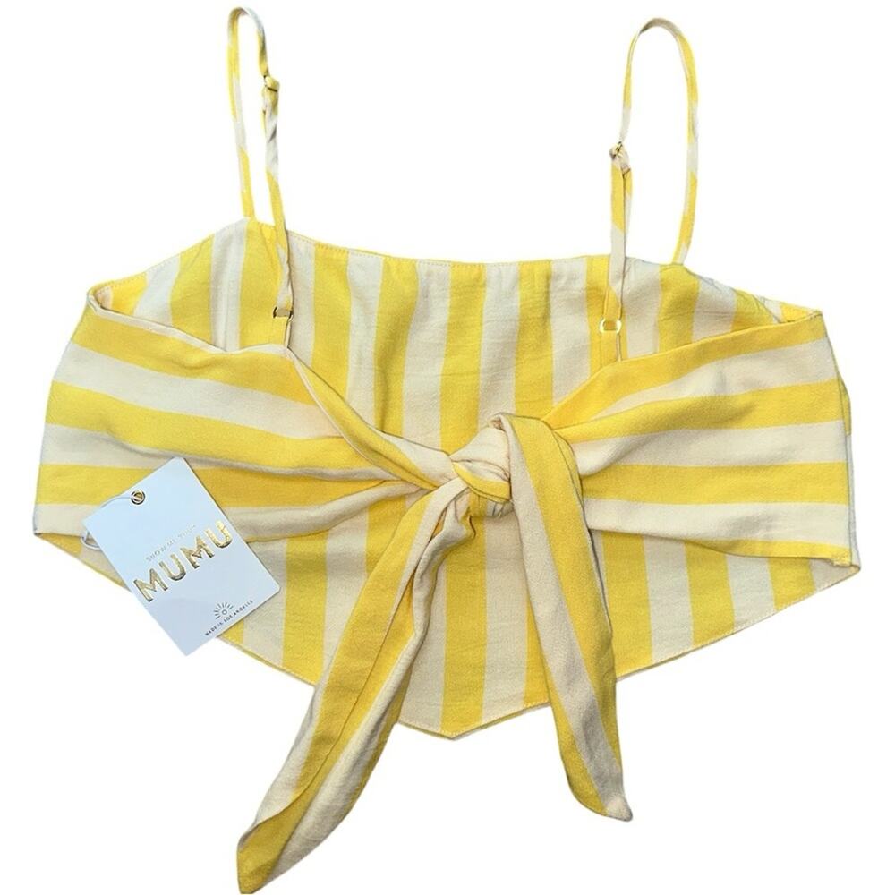 NWT Show Me Your MuMu Scarf Top in Sunny Stripe Size Small Retail $98 - Picture 7 of 8
